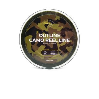 Avid Carp Outline Camo Reel Line - 12lb 1000m