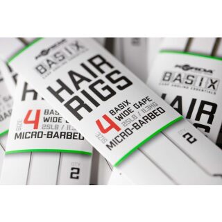 Korda Basix Hair Rigs Wide Gape Barbless