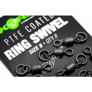 Korda PTFE Ring Swivel Size 8 (8pcs)