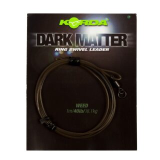 Korda Dark Matter Leader Size 8 Ring Swivel Clear 40lb - 1m