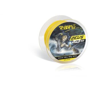 Black Cat - Zeus Line G2 gelb - 250m 0,45  mm - 46kg / 101lbs