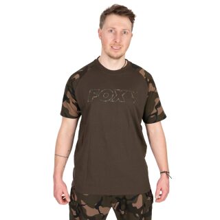 Fox - Khaki/Camo Outline T-Shirt - 2XL