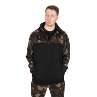 Fox - LW BLack/Camo Split Zip Hoody - L