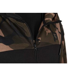 Fox - LW BLack/Camo Split Zip Hoody - L