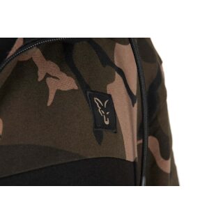 Fox - LW BLack/Camo Split Zip Hoody - L