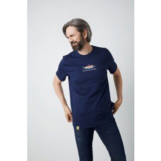 Geoff Anderson - Organic T-Shirt Peace Trout - navy/blau