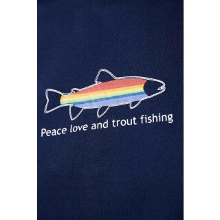 Geoff Anderson - Organic T-Shirt Peace Trout - navy/blau